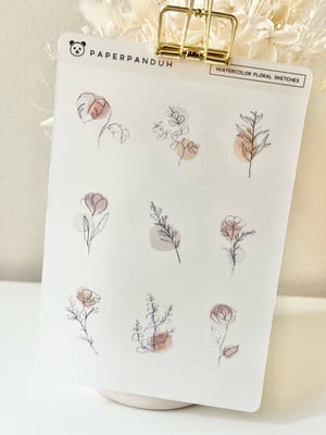 Image of Watercolor Floral Sketches