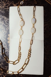Image 2 of *LIMITED EDITION* rainbow moonstone eyeglass chain 