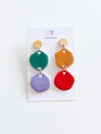 Paire de boucles d'oreilles céramique GALETA C