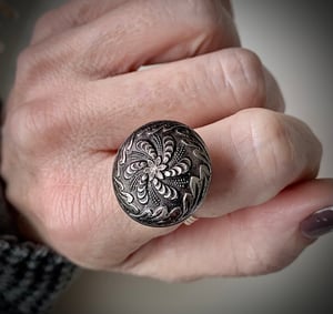 Image of "The Dream Catcher" Statement Button Ring