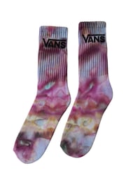 Image 6 of M/L Adult VANS Hand-Dyed Crew Socks in Watercolor Ice Dye