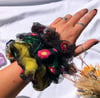 Multiple Colours* Black Mesh Floral Scrunchie