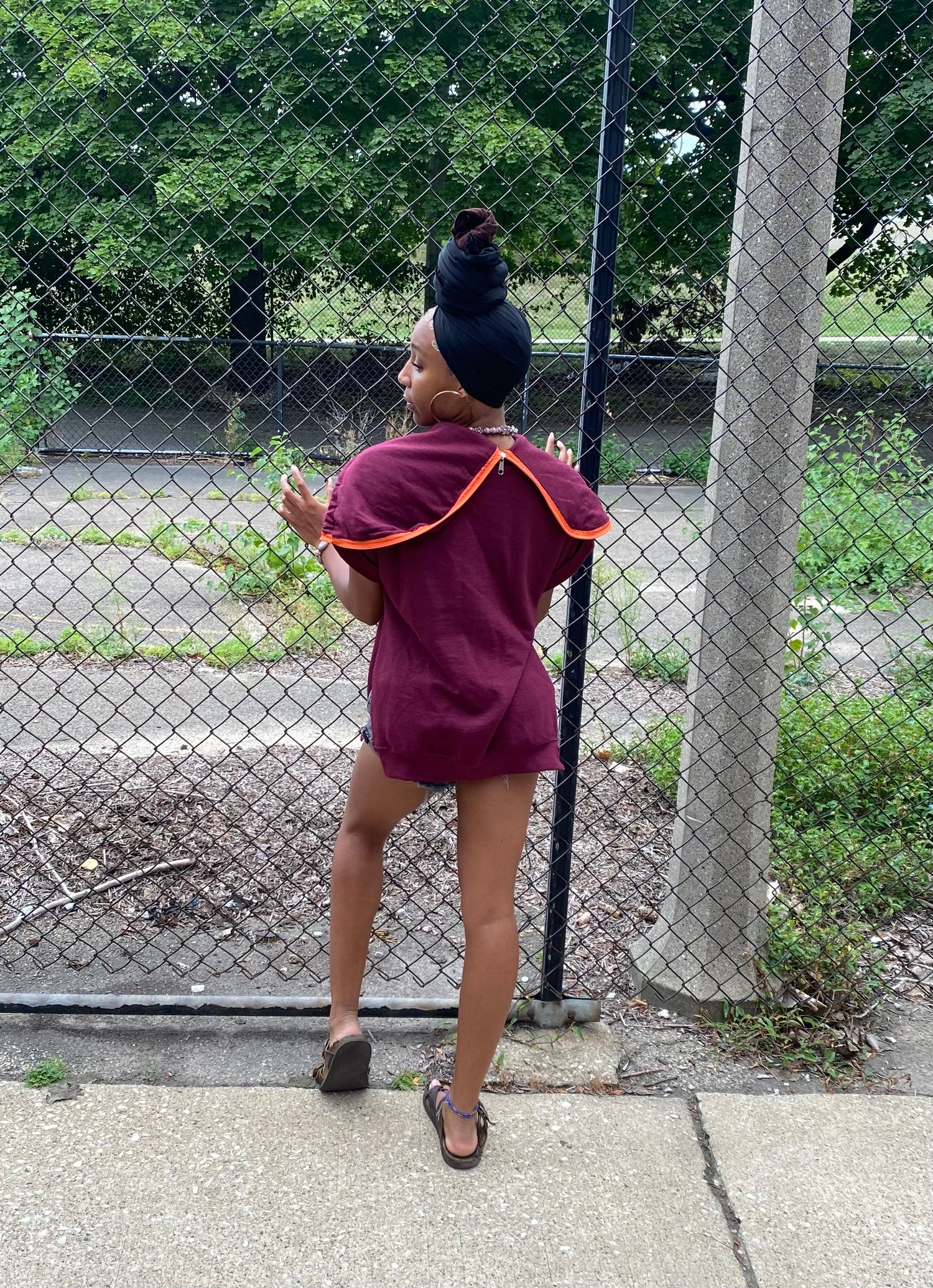 Image of Zippered Hood Sweatshirt