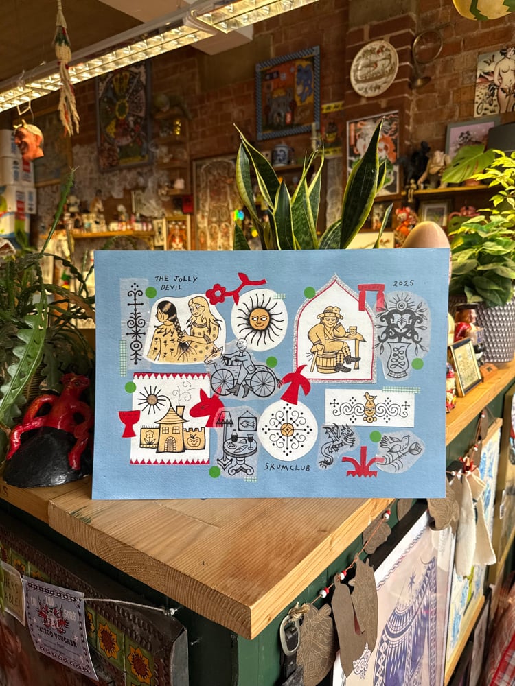 Image of blue and red flash 