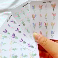 Image 2 of Lined floral stickers