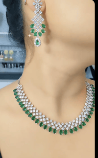 Image 1 of Garima-American Diamond Necklace Set 