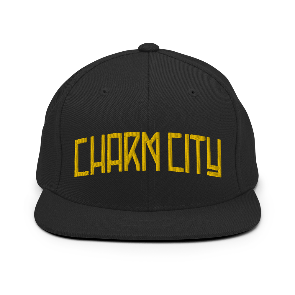 Image of Charm City Baltimore Memorial Stadium Snapback Hat (Black)