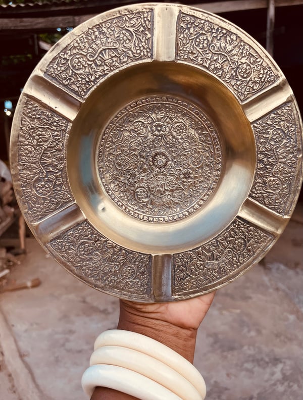 Image of Decorated Brass Plates