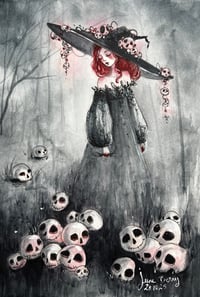 Image 2 of Cnámh-the bone witch- inktober 28