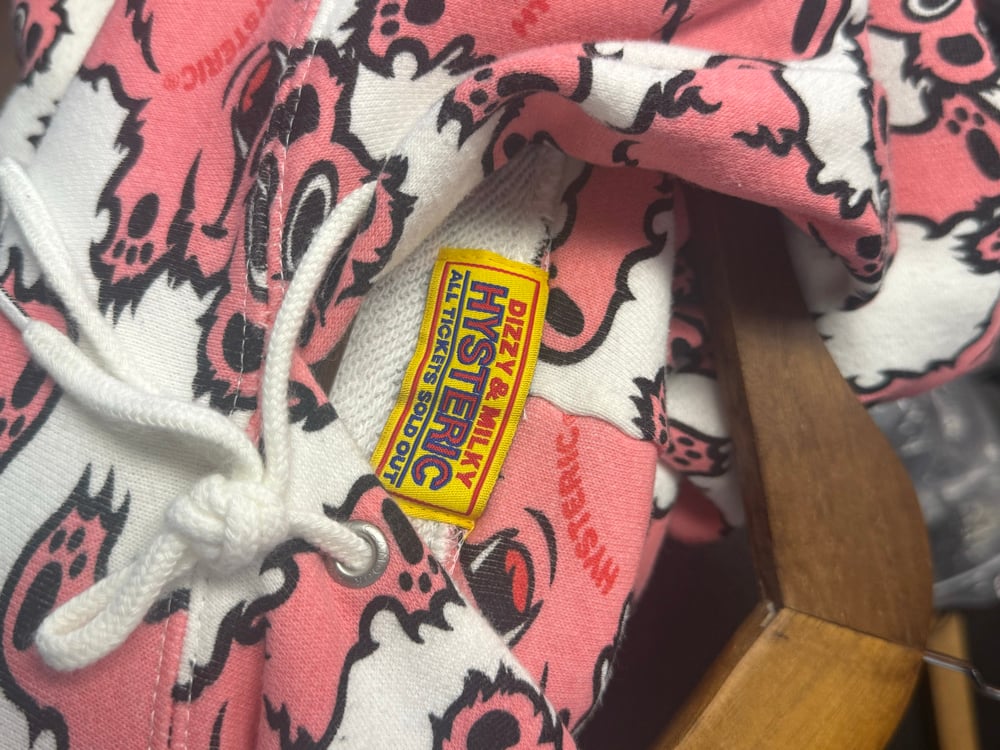 Image of Hysteric Glamour Fire Bear Aop Hoodie