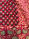 late 60s Indian hand blocked saffron gauze maxi dress
