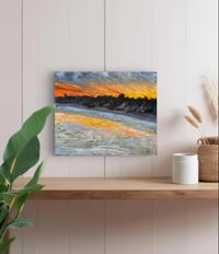 Image 1 of Sunset Over Greatstone Beach at low tide