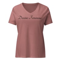 Image 9 of Cygen Divine Designs Women's Divine Feminine Relaxed V-neck T-shirt