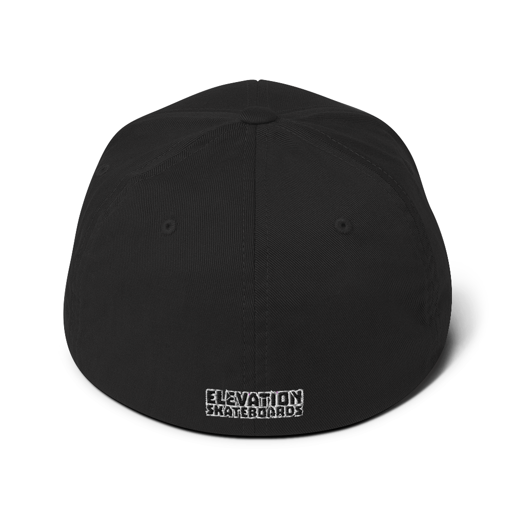 Embroidered team logo flexfit brand.