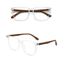 Image 3 of His Signature, Naming C Collection 1. Christian Lens (CLEAR, Wooden) for men by Y. Cashay