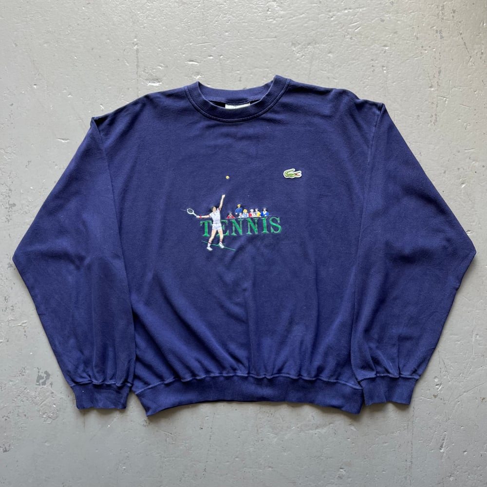 Image of Vintage 80s Lacoste tennis sweatshirt size medium 