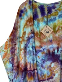 Image 6 of M Long Woven Kimono in Earthy Spiral Ice Dye