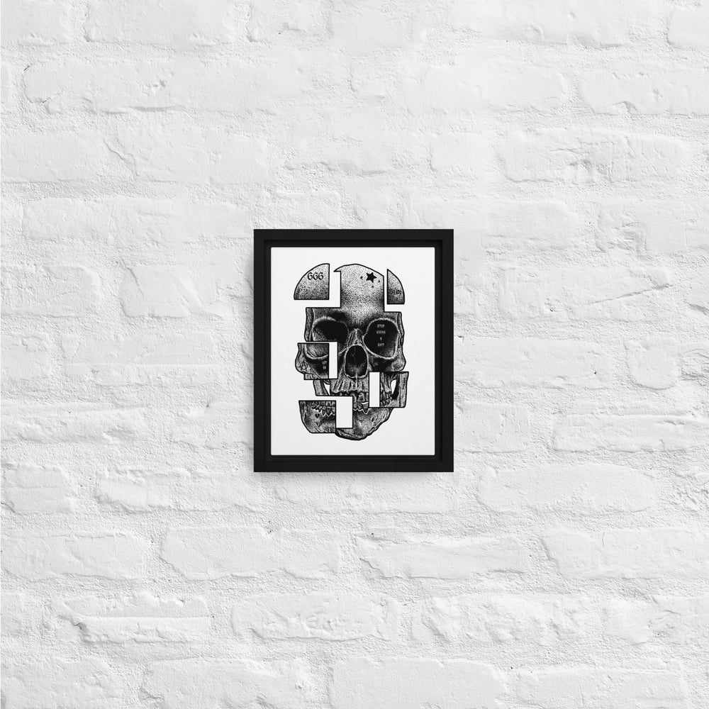 Skullusion limited edition Framed canvas print 