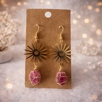 Image 1 of Ruby star earrings 