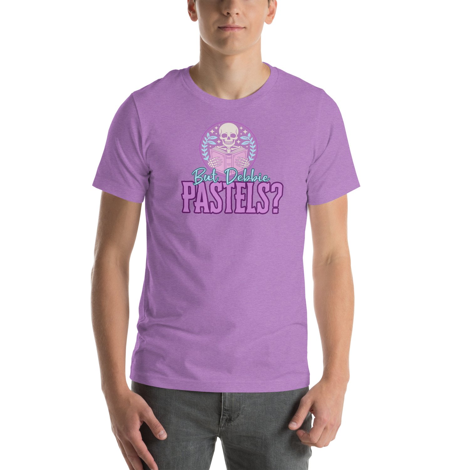 Image of Pastels skeleton reading Unisex t-shirt