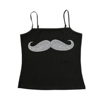 Image 1 of love_mustache cami (grey)