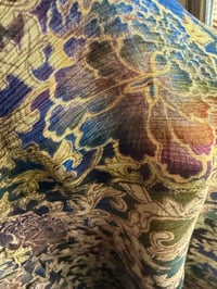 Image 10 of Vintage 90s Moody Floral Rayon Babydoll Maxi Dress by Starina -Women’s Size Medium 