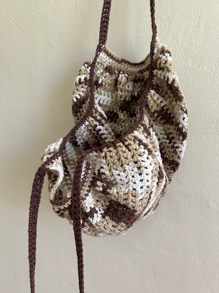 Image of ✧Mocha Latte Mesh Market Bag