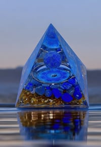 Orgone Pyramid With Amethyst Crystal Ball, Ying Yang