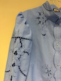 Image 8 of Blue puff sleeve (L)