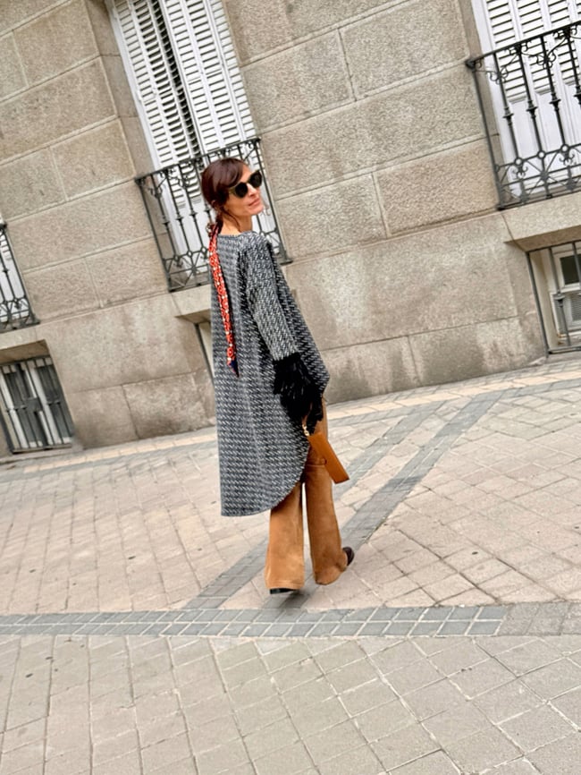 AMAZONA KAFTAN IN GREY TWEED 