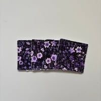 Image 4 of Dark Purple Bloom Reusable Makeup Remover Pads (Pack of 4) – Eco Friendly Washable Face Wipes