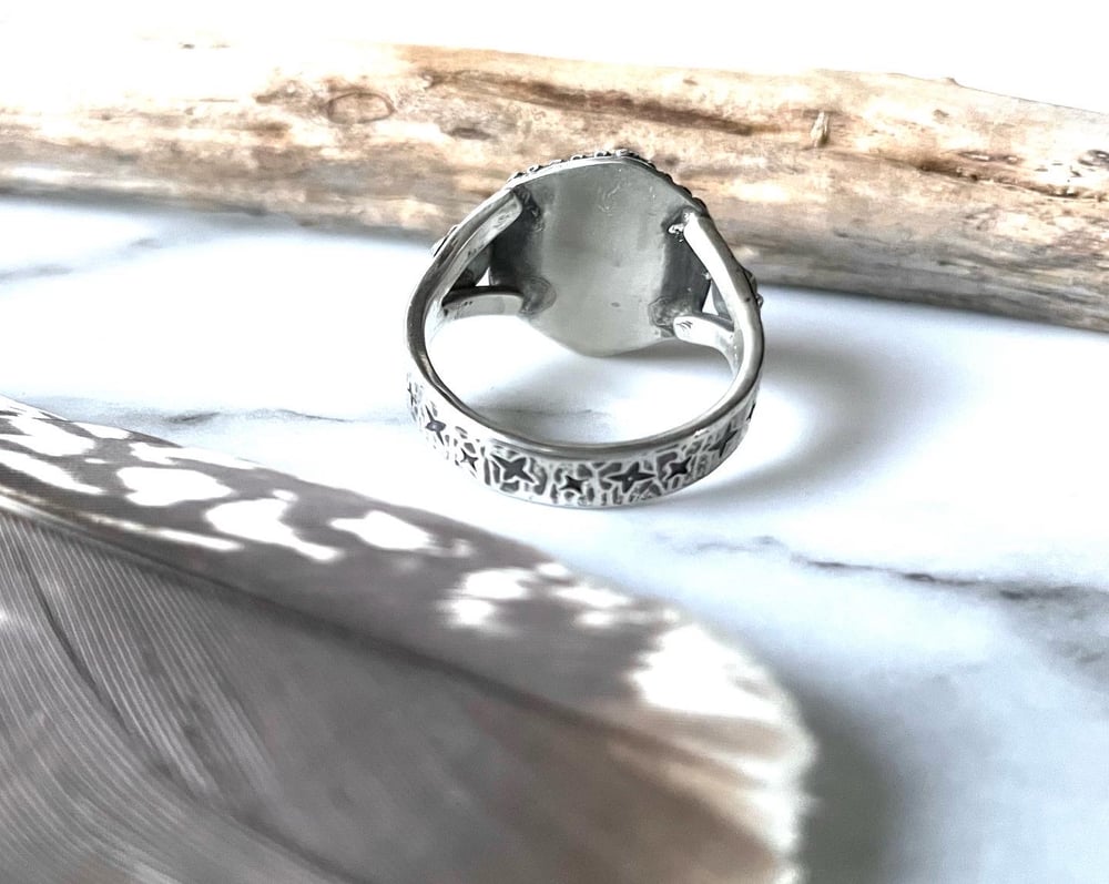 Sterling Silver Handmade Celestial Pink Sapphire Ring 925