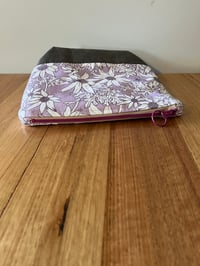 Image 3 of Fabric Zipper Pouch - Mauve Colours