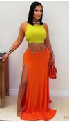  Orange sickle  dress