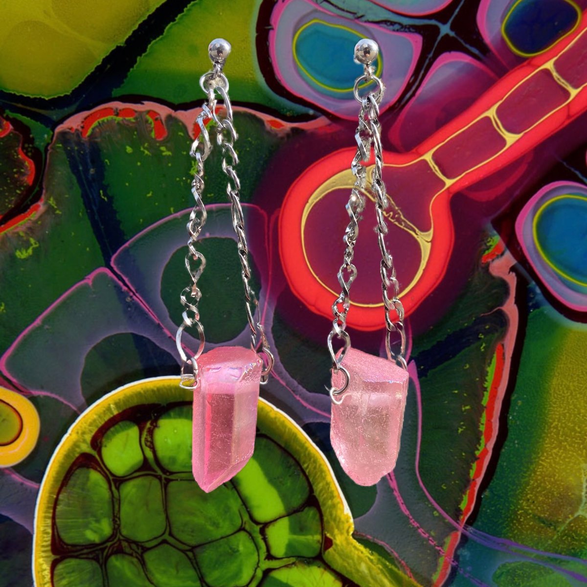 Crystal Chain Gang Earrings 