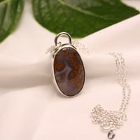 Image 2 of Flamed Agate Necklace Pendant 