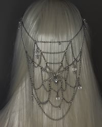Image 1 of Silver Spider Web Head Piece 