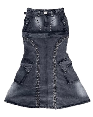 Image of K16CH1 - Flared Convertible Maxi Skirt