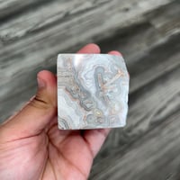 Image 5 of Mexican Crazy Lace Agate Floating Cube A