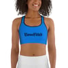 Blue and Black BOSSFITTED Sports Bra