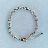 Image 3 of SILVER ROPE CHAIN BRACELET