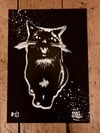 THE CATPACK “BOOTS”  hand finished SCREEN PRINT.