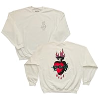 Image 1 of SACRED HEART SWEATSHIRT - white