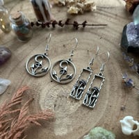 Image 1 of Framed Mushroom Earrings