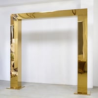 Image 6 of Shiny Gold mirror  wedding arch backdrop stand for wedding 8 ft tall  x 8ft  two available 