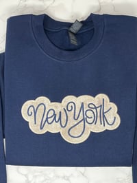 Image 2 of  New York Embroidered Crew Neck Sweatshirt