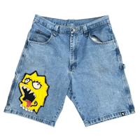 Image 1 of I LOVE MY MOTHER CARGO JORTS - SIZE 32