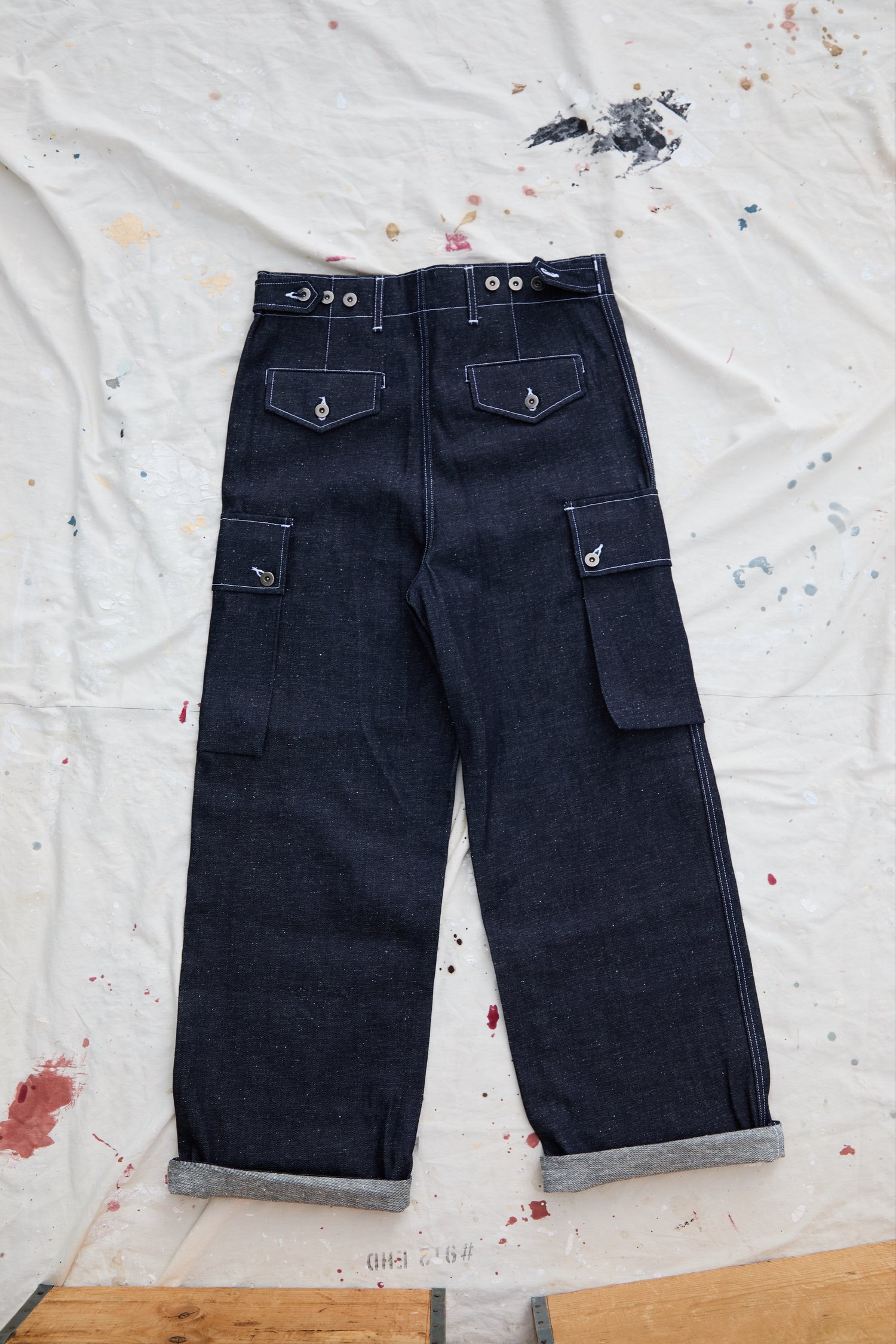 Image of Konin pant- speckle (12 oz Indigo)