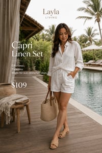 Capri Linen Set was $189 now $109