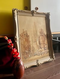 Image 2 of Antique German Watercolour and Gouache on Board